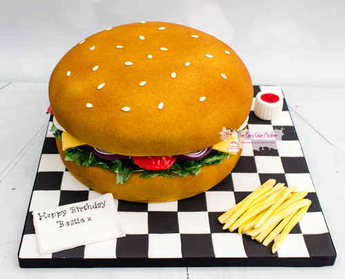 Burger Cake Tutorials - How to make a hamburger cake